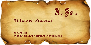 Milosev Zsuzsa névjegykártya